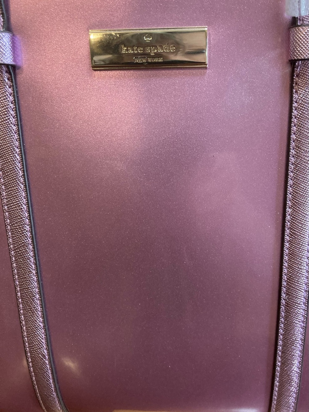 Kate Spade Kenzie Small Crossbody Tote Bag Quartz Pink Metallic Patent K1956 NWT - Picture 5 of 12